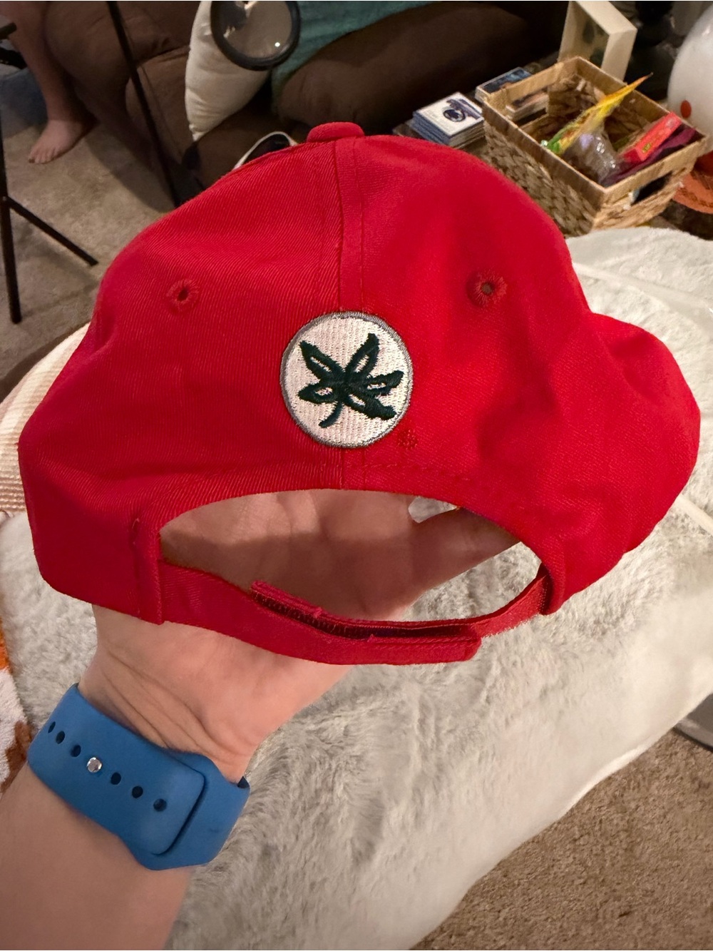 Red Ohio State 'THE' Embroidered Baseball Cap - Picture 2 of 3